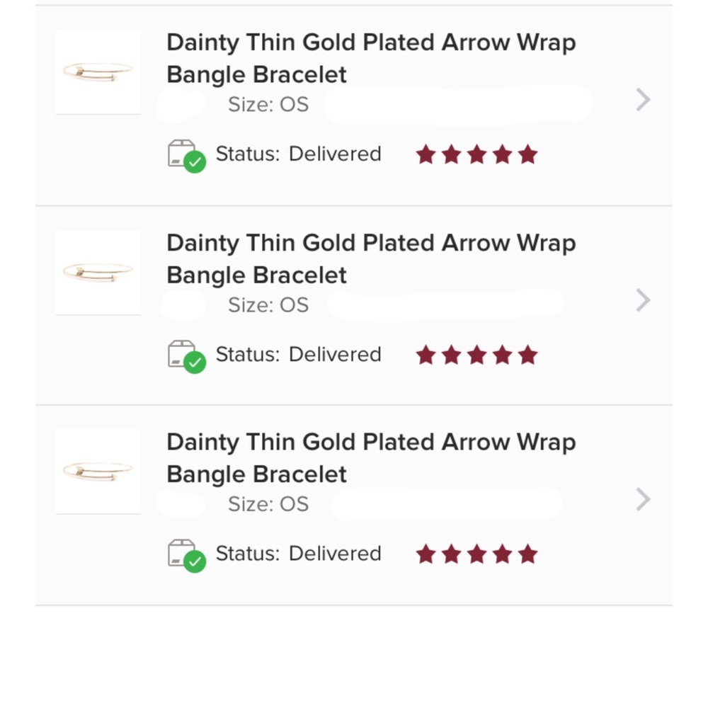 💝 Dainty 14k Gold Plated Arrow Bangle Bracelet - Picture 5 of 6